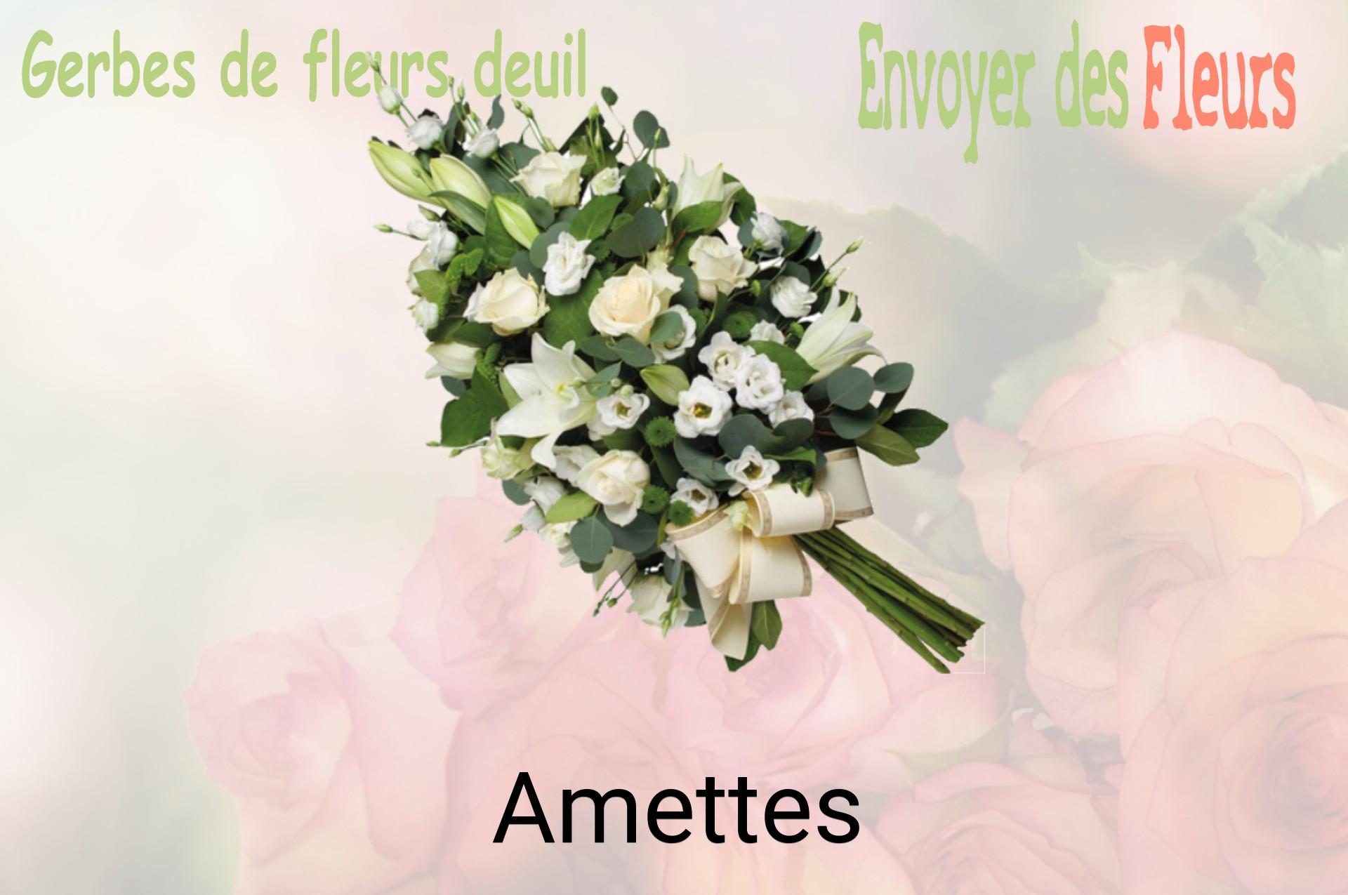 Gerbe de fleurs de deuil livrée à Amettes